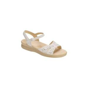 NEW SAS women's duo quarter strap sandals in white
